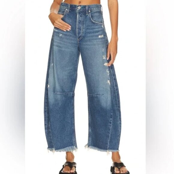 Citizens of Humanity Horseshoe Jeans Distressed Frayed Hem See Measurements USA - Picture 2 of 13